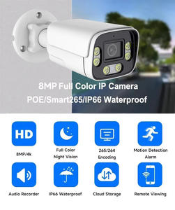 Jianvision 4K 8MP Lensa Sudut Lebar <span class=keywords><strong>2</strong></span>.8mm Logam Tahan Air IP66 Luar Ruangan Mikrofon Terpasang Warna Penuh H.265 Kompatibel NVR POE - Product Image 6