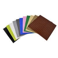 Plaque de base double face en plastique de haute qualité pour blocs de construction, 16*16 points, petites particules, double face 12,8*12,8 cm, jouet DIY