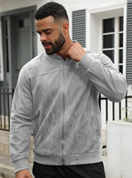 Veste slim en daim et velours pour homme, best-seller transfrontalier Europe-Amérique, mode automne, cardigan décontracté zippé à manches longues