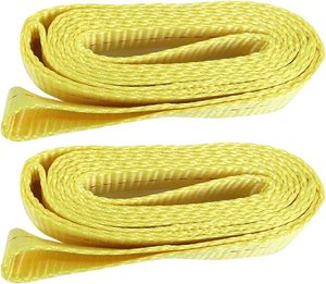 100% 可用1トン5トン二重フラットリフティングベルトカスタムイエローカラーポリエステルウェビングスリング工業用オブジェクト - Product Image 3