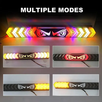 Nouveau feu LED RGB anti-brouillard « Oeil du Diable » à bande longue, clignotant à sept couleurs, pour feux de recul, de conduite et de freinage