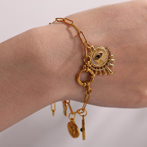 Amulettes Guardian Fortune 18K PVD plaqué or en acier inoxydable pour la fabrication de bijoux à bricoler soi-même breloques pour cadeaux d'enfants Protection Chance - Product Image 4