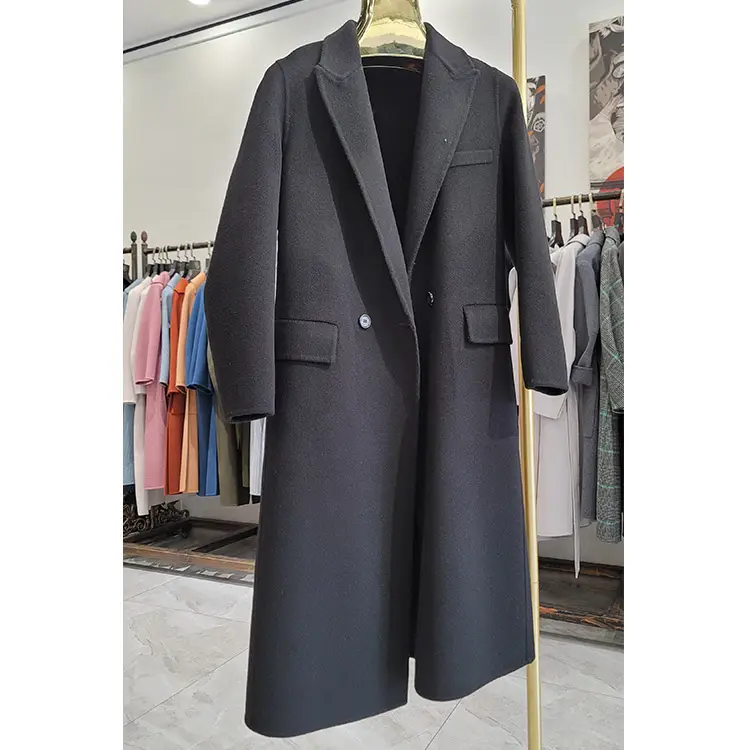 New Trends Slim Fit Long Cashmere Coat Winter Men Fashion Wool Coat