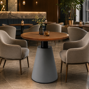 Projet d'aménagement intérieur moderne pour café et restaurant avec mobilier personnalisé en bois et en métal pour les espaces repas, salon et café - Product Image 5