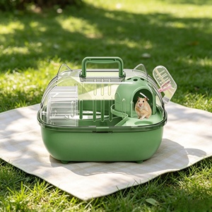 Criceto di lusso di plastica Premium porta viaggi grande spazio portatile maniglia piccola gabbia di trasporto per <span class=keywords><strong>animali</strong></span> - Product Image 1