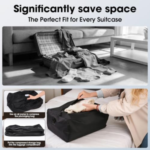 Sacs de voyage à compression sous vide étanches IP67 avec pompe 18L, cubes de rangement réutilisables pour valise, sac à dos, bagages - Product Image 4