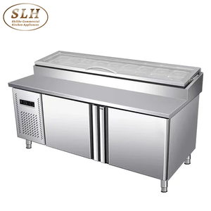 Thương mại bánh pizza falafel truy cập hiển thị tủ đông tủ lạnh thủy tinh hàng đầu chuẩn bị bảng thương mại Thiết bị làm lạnh - Product Image 1