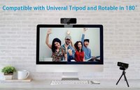 Webcam eksternal HD 1080P untuk Laptop, kamera Web PC Video USB 1080P, kamera Web Streaming langsung dengan mikrofon bawaan