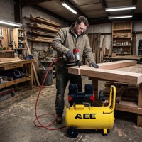 Compresseur d'air industriel silencieux électrique sans huile de 50 litres avec pompe de 3 CV