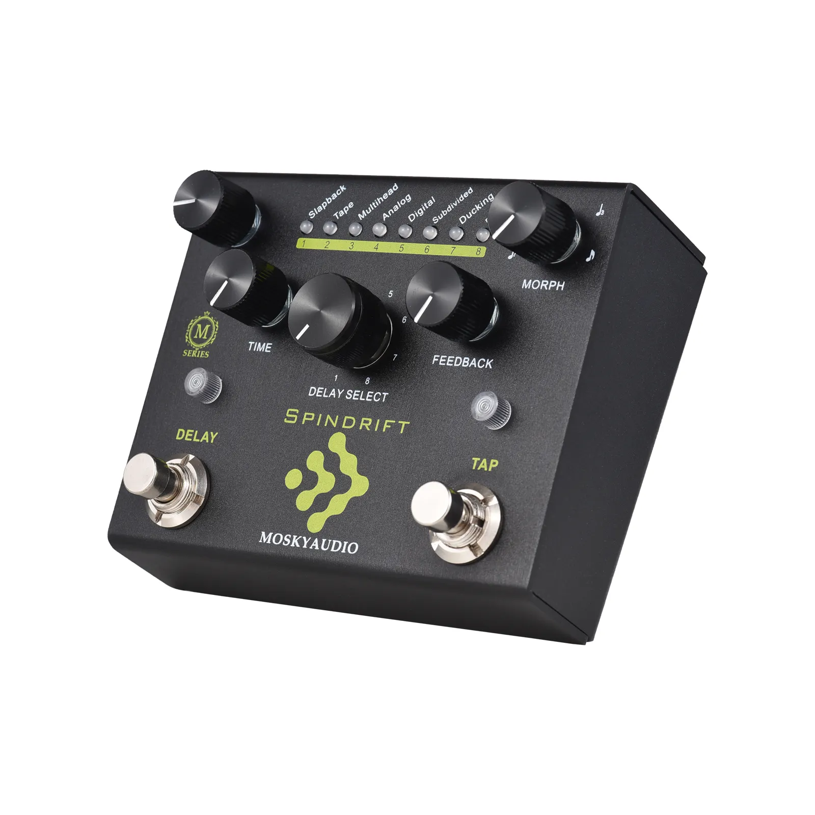 Moskyaudio Gitaar Effect Pedaal Digitale Vertraging Met Tik Dual Footswitch Delay Pedaal Gitaar Pedaal Met 8-Mode Delay Selectie Voor G