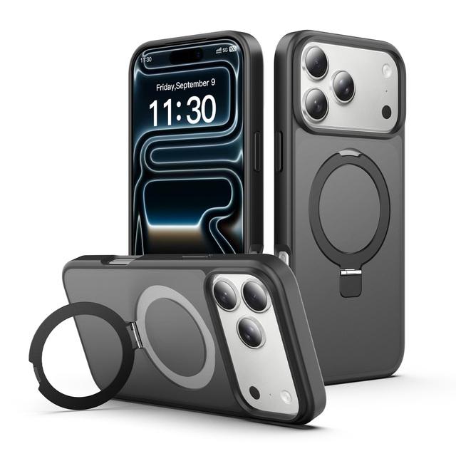 Wholesale Magnetic Stand Phone Case Shockproof Matte Phone Cover for iPhone 18 17 16 15 Pro Max Fundas Transparentes Para iphone