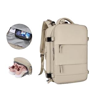 حقيبة ظهر مدرسية خفيفة الوزن من النايلون بسعة كبيرة، مقاومة للماء، مناسبة للسفر والرياضة وحمل الكمبيوتر المحمول، مع حقيبة للأحذية، للرجال والنساء، بطانة من البوليستر - Product Image 5