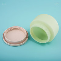 Frasco de botella de champú de plástico para loción corporal, envase cosmético suave ecológico biodegradable verde HDPE 200ml 300ml 400ml 500ml