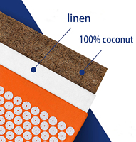 Mylon-Tapis d'acupuncture en lin naturel biologique, nouveau tapis d'acupuncture Shakti, tapis d'accupression et oreiller