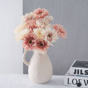 Großhandel Günstige Gelb Weiß Chrysantheme Ins Stil Blumen arrangement Home Decoration Künstliche Gerbera Blume - Product Image 5