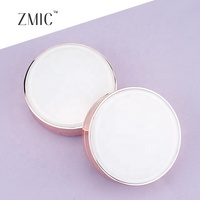 Étui de poudre compacte de luxe vide, rose doré, avec miroir, pour maquillage du visage, emballage en plastique pour fond de teint et contour