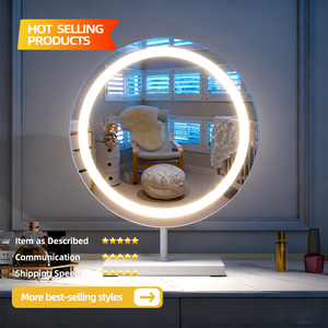 Lámpara LED de Mesa con Aumento, Plegable, con Control Táctil Inteligente, Brillo Ajustable, Redonda, para Maquillaje y Cosméticos, con Logotipo Personalizado - Product Image 2