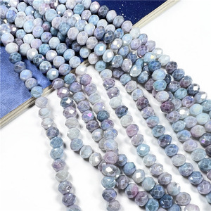 Cuentas de cristal facetadas para fabricación de joyería, pulsera de color caramelo, 8mm, 64 Uds./lote, imitación de piedra fragmentada, Rondell - Product Image 3