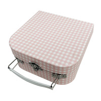 Boîte cadeau en carton recyclable avec poignée personnalisable, étui de rangement pour maquillage pour enfants