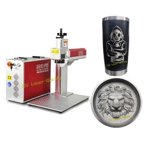 Fiber laser marking machine for engraving custom gifts pens cups medals coins g-uns keyboards tags gobo seal locks