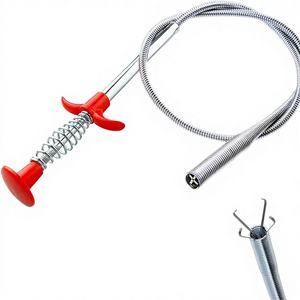 Déboucheur flexible pour canalisations, outil de nettoyage de gouttières, pour toilettes, égouts, douche, cuisine, salle de bain, baignoire, avec griffe de préhension - Product Image 1
