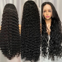 Cabello Humano Virgen HD de Lujo Brasileño Rizado, 13*4, 250% de Densidad, con Red y Agujas, para Fabricantes y Proveedores, de Alta Calidad y Económico