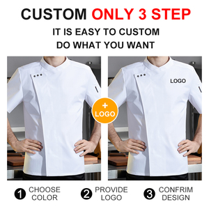 Competición de cocina, novedad de verano, ropa de manga corta, uniforme de Chef transpirable, camisa de Chef de panadería de restaurante chino - Product Image 4