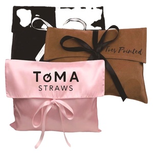 Pochette d'enveloppe personnalisée avec logo, en velours de luxe, à rabat, pour téléphone portable et maquillage – Idéale pour les fêtes et les anniversaires – Vente directe usine - Product Image 1