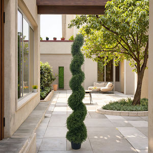 Topiario Artificial Plástico Boj Ciprés Cedro Hierba Espiral Árbol Planta <span class=keywords><strong>en</strong></span> <span class=keywords><strong>Maceta</strong></span> Venta al por mayor Topiario Artificial Ciprés - Product Image 3