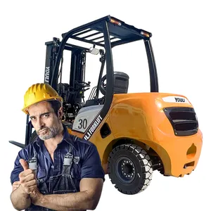 EPA High Powerful Mini Forklift 3.5 Ton CPC35 YOULI Forklift Hydraulic Diesel Forklift 3500 Kg With Euro5/CE