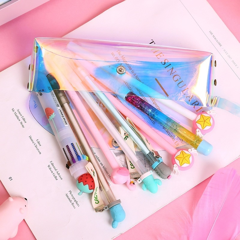 Хит продаж в Instagram, прозрачная блестящая цветная сумка для кистей