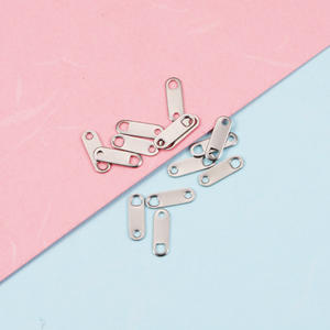 Dropshipping 5*10mm 18K Plaqué or Acier inoxydable Lunette Setting Trendy Tail Pendant Custom DIY Accessories Necklace Bracelet - Product Image 3