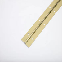 Charnière de piano continue longue en acier soudé, laiton doré, pour portes en bois, boîtes à outils, boîtes à cigares, armoires de rangement et couvercles de meubles