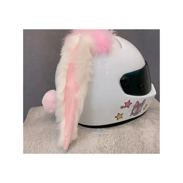 thc-8e004 mignon personnalité lapin oreille casque accessoires dames moto  casque décoration oreille casque de ski oreille décorative