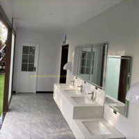 Conteneur WC moderne à installation rapide en acier, écologique, durable et portable pour toilettes, bureaux, écoles et parcs