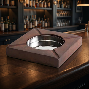 Square Wooden Desktop <b>Ashtray</b> Minimalist Design Home Use - Product Image 4