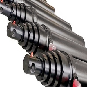 Cylindre hydraulique multi-étages à montage frontal de qualité supérieure pour camion à benne basculante, 6 étages, simple action, avec tige chromée - Product Image 1