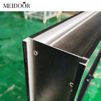 Fenêtres en aluminium modernes certifiées NFRC pour la sécurité de la maison Formes spéciales coupe-vent Ligne de grille supérieure en arc Fenêtres fixes