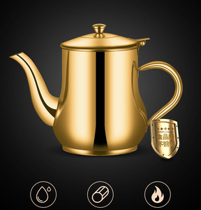 Pot à huile en acier inoxydable avec filtre à tamis, bec large, fond antidérapant, 13oz, 18oz, 24oz, 48oz - Product Image 2