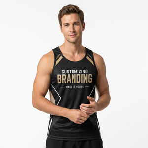 Sports <b>Vest</b> <b>Men's</b> Summer Loose Sleeveless Breathable Anti-UV Eco-Friendly Casual Fitness <b>Running</b> Basketball Quick Solid Tank Top - Product Image 2