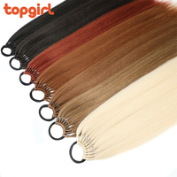 Extension de postiche queue de cheval droite de 24 pouces fibre synthétique naturelle à haute température Extensions de cheveux queue de cheval à bande élastique