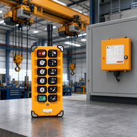 Télécommande radio industrielle étanche IP65 à 10 boutons et double vitesse de style Telecrane F23-A++ pour pont roulant