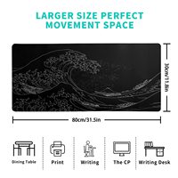 Tapis de souris de jeu Colorful Art Texture Notebook Keyboard Pad XXL Size Non-slip Wear-resistant for Desk Mat Laptop Desk Office