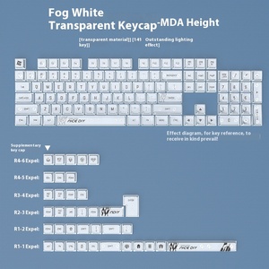 Tecla de teclado mecánico MDA transparente con variantes de altura 61/68/75/84/87/98/104/108 En stock - Product Image 1