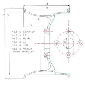 HOUCHENG ATV Part Golf Cart Passenger Car Front And Rear Wheels 14 Inch Aluminium Alloy ATV Wheel Rim