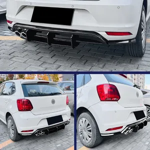 สำหรับ Polo MK5 6R ปี 2009 2010 2011 2012 2013 2014 ชุดแต่งสปอยเลอร์กันชนหลังรถยนต์ ดิฟฟิวเซอร์ ชุดแต่งภายนอก - Product Image 4