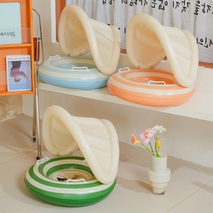 Flotador Inflable de PVC con Logotipo Personalizado y Toldo, Anillo de Natación Portátil para Niños, para Fiestas en la <span class=keywords><strong>Playa</strong></span> o Neumático de Natación Infantil - Product Image 4
