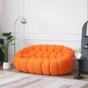 78.74 ''moderne Orange bulle Convertible éponge confortable rembourré causeuse canapé 3D en forme de nid d'abeille hôtel salon appartement - Product Image 1