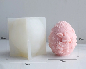 Moules en silicone géométriques animaux de dessin animé pour bricolage savon gâteau au chocolat <span class=keywords><strong>mousse</strong></span> décoration de gâteau 3D pâques pour outil de conception d'oeuf de lapin - Product Image 2