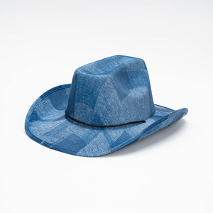 หมวก<span class=keywords><strong>คาวบอย</strong></span>ลายสก็อตสีน้ำเงินย้อนยุคสำหรับทุกเพศ ขายส่ง - สไตล์ตะวันตก คลาสสิก สำหรับฤดูร้อน กิจกรรมกลางแจ้ง สวมใส่สบาย - Product Image 2